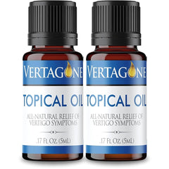 Vertagone Topical Oil behind-the-ear application for vertigo relief.