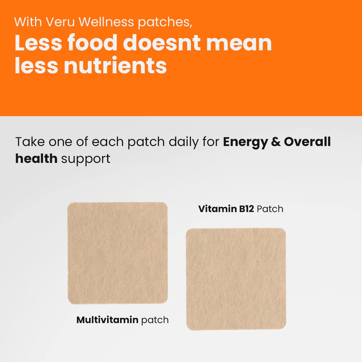 Close-up of Veru Wellness bariatric patch highlighting patch design and placement