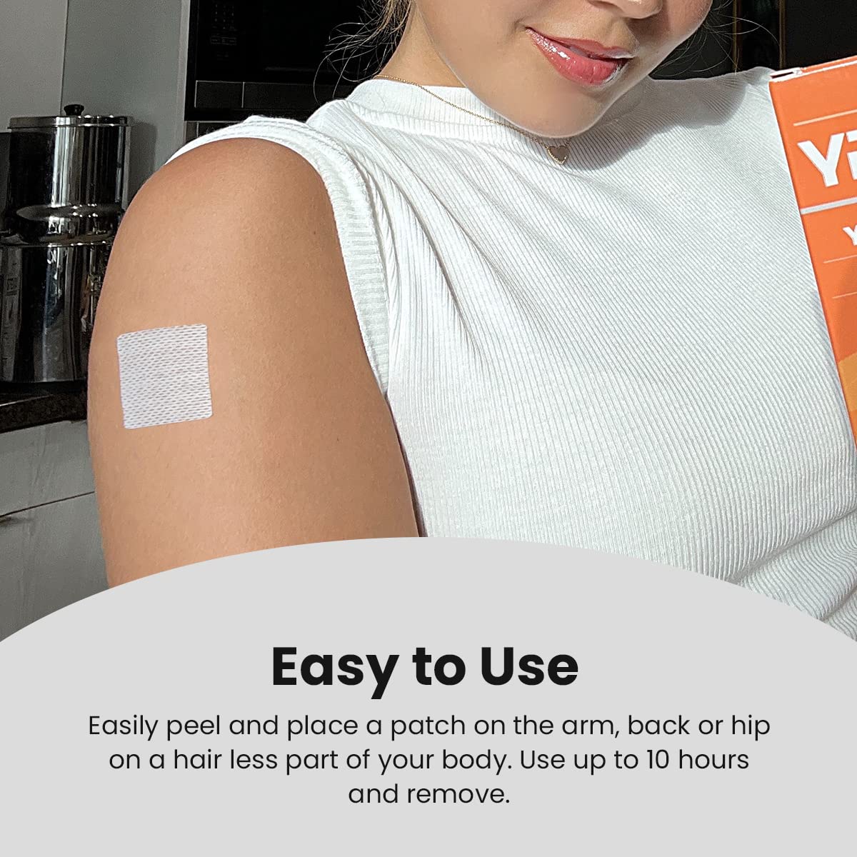 Veru Wellness patch worn overnight on the skin for extended delivery