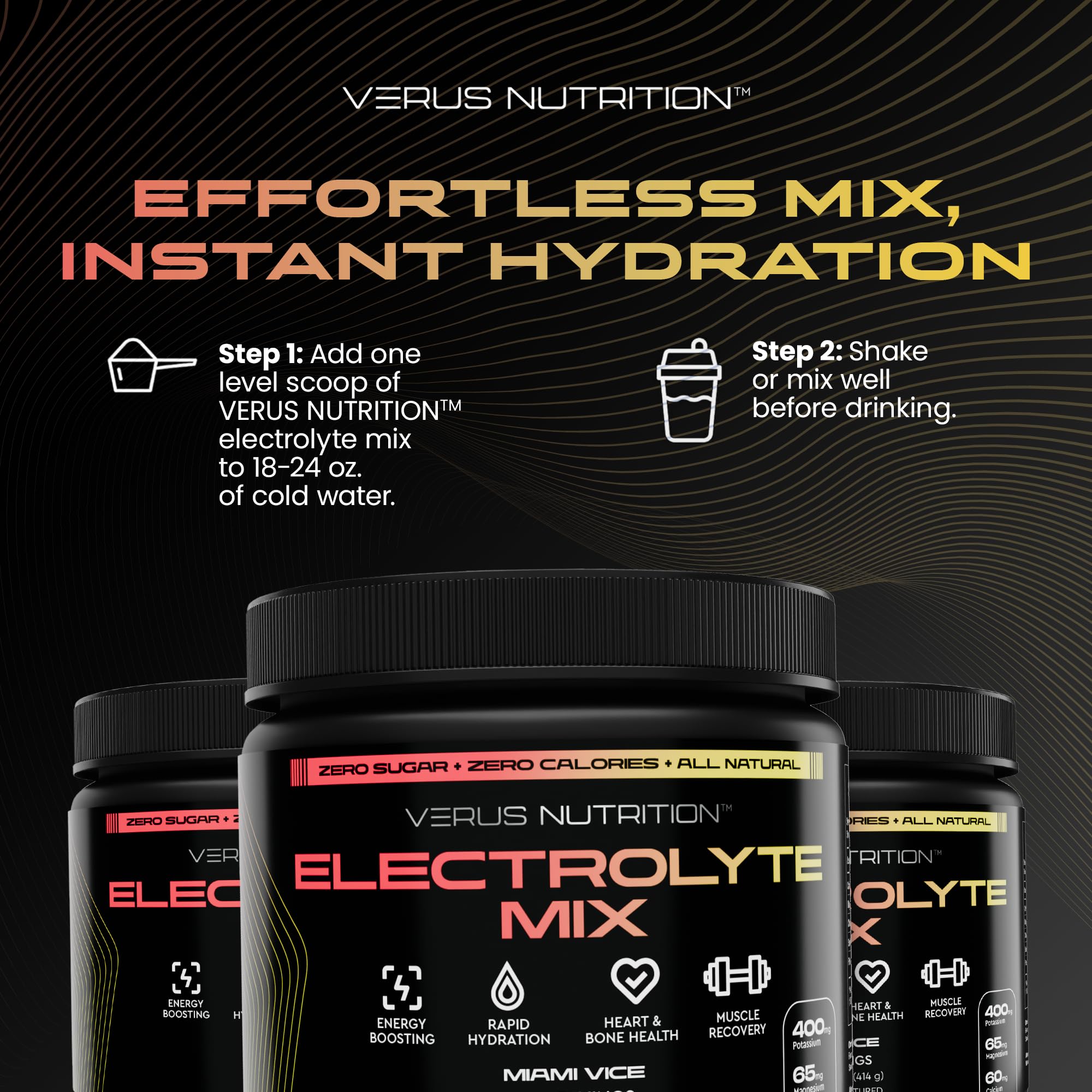 VERUS NUTRITION eco-friendly packaging with recyclable bottle
