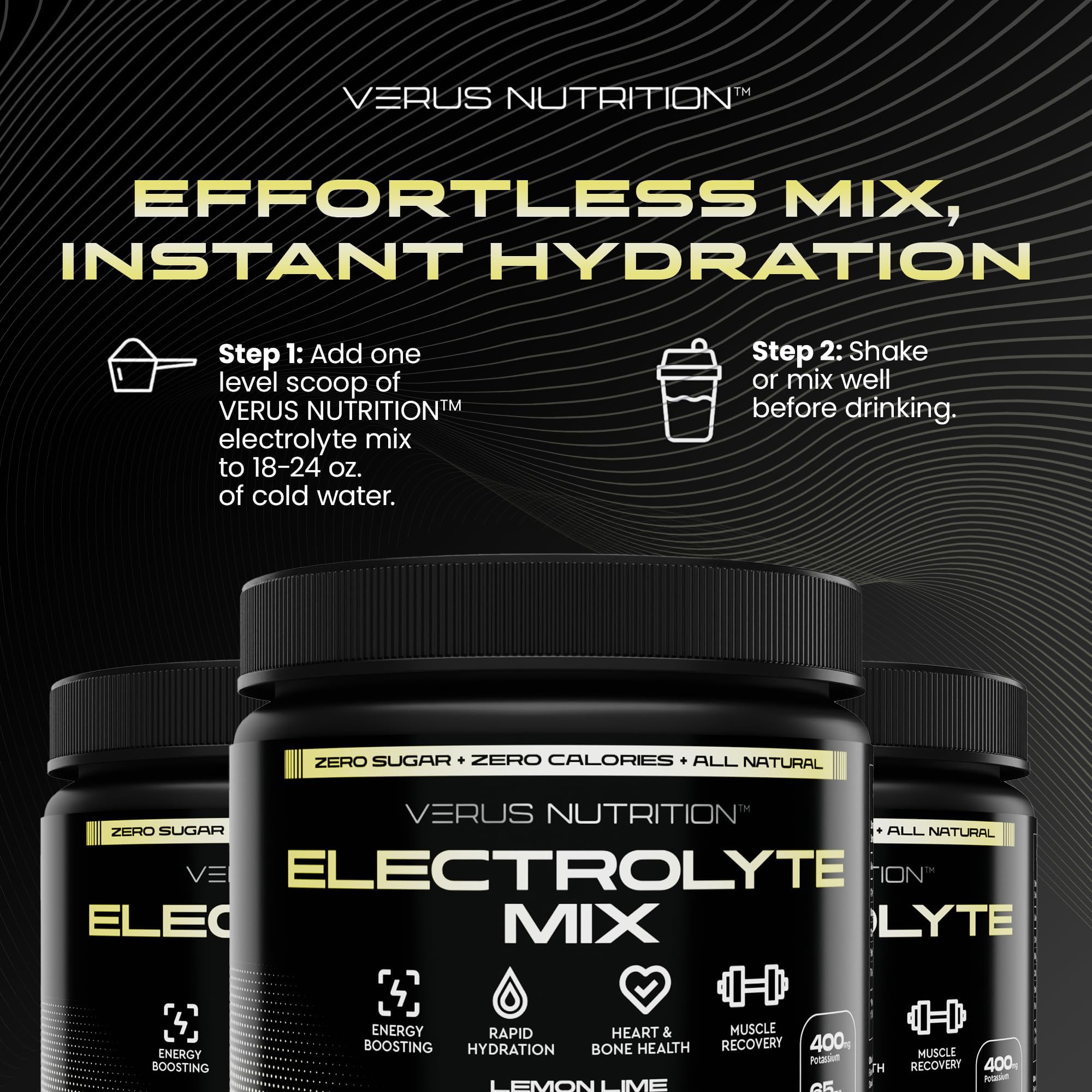VERUS NUTRITION electrolytes flavor mixed berry offers fruity hydration.