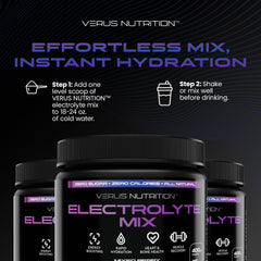 VERUS Nutrition electrolytes powder before-workout mix supports consistent hydration