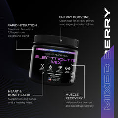 VERUS Nutrition electrolytes powder Miami Vice flavor bottle for vegan hydration