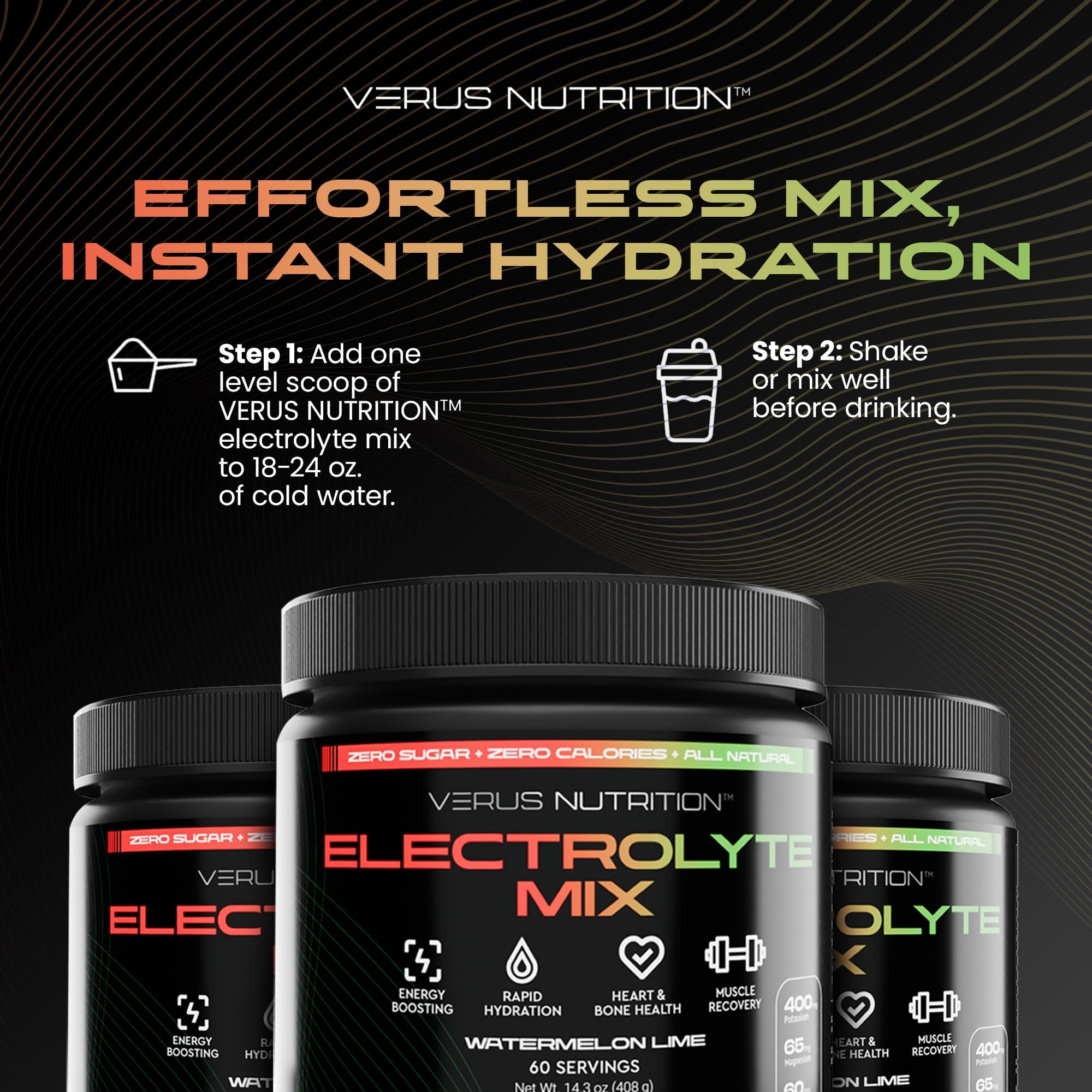 VERUS NUTRITION outdoor workout scene with electrolyte drink after exercise