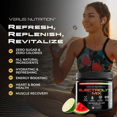 VERUS NUTRITION packaging on shelf highlighting zero sugar formula