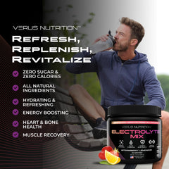 VERUS NUTRITION Electrolytes powder dissolving rapidly in water
