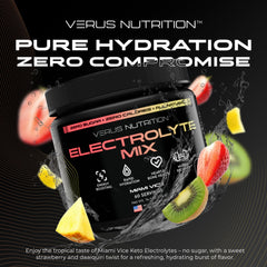 VERUS NUTRITION strawberry lemonade electrolytes ready for keto-friendly hydration