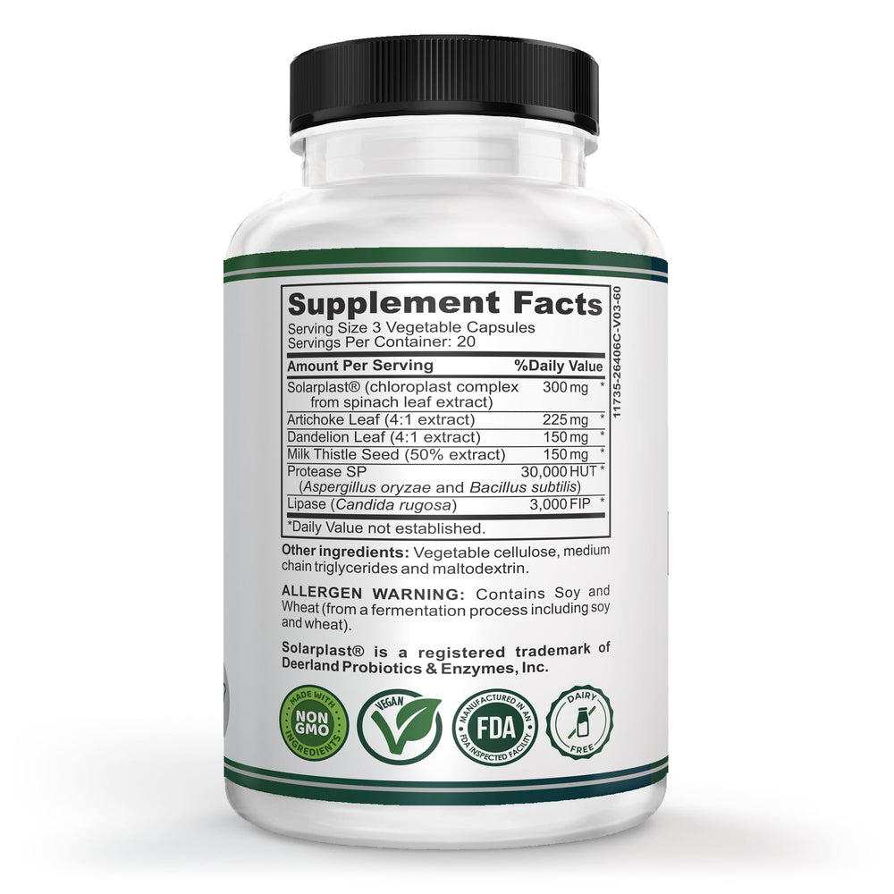 Milk thistle artichoke dandelion blend visual, supports liver health