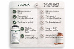 VESALIX bottle label shows 60 capsules for convenient daily use