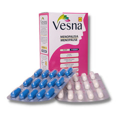 Vesna Night capsules in bottle for overnight sleep support.