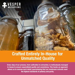 Vesper Pink Freud USA-grown mushrooms ensure purity and high-quality ingredients