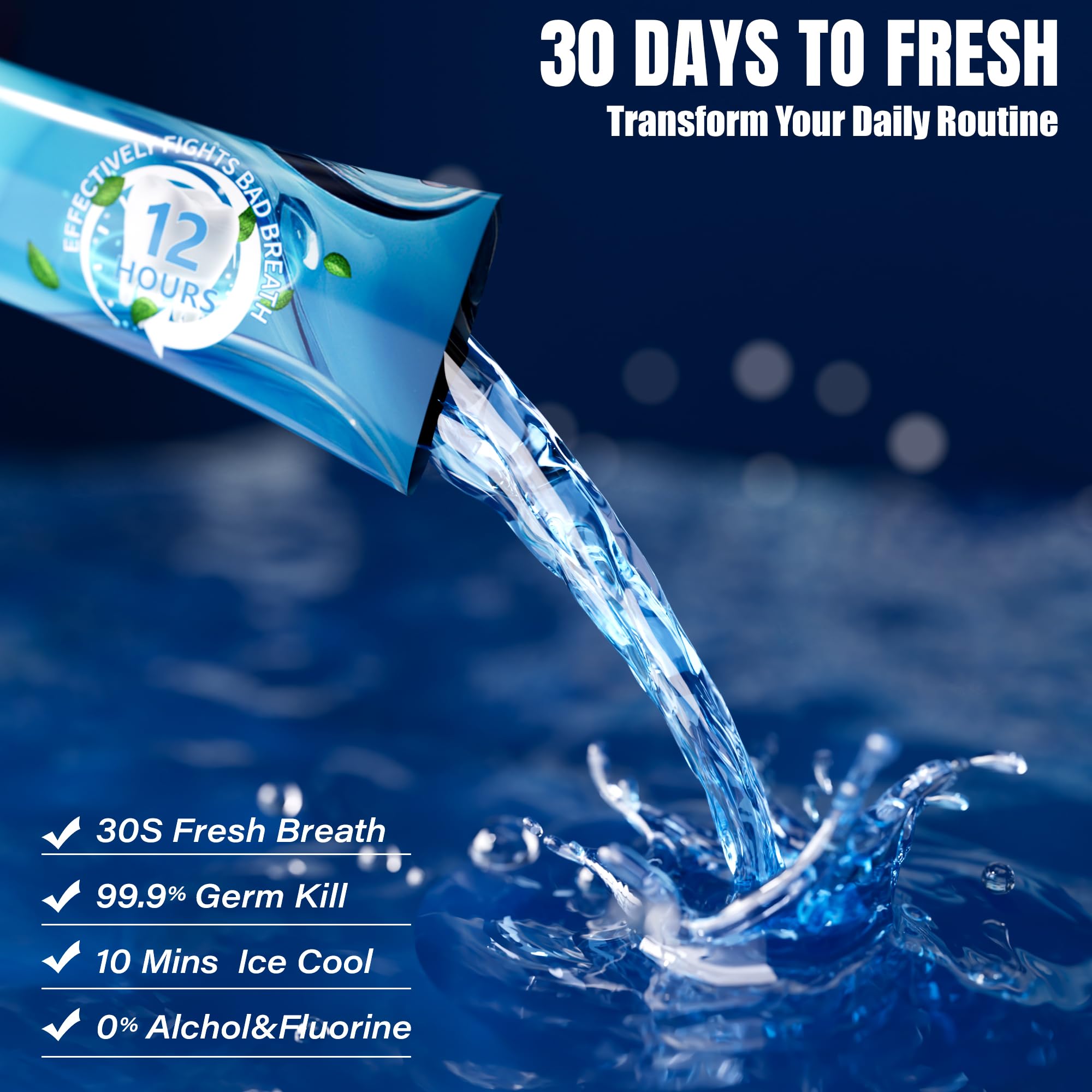 VeteLab fluoride-free mouthwash packets offering clean breath without fluoride