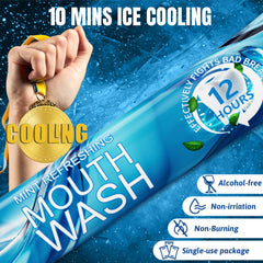 VeteLab travel mouthwash packets slipping into a pocket for on-the-go use