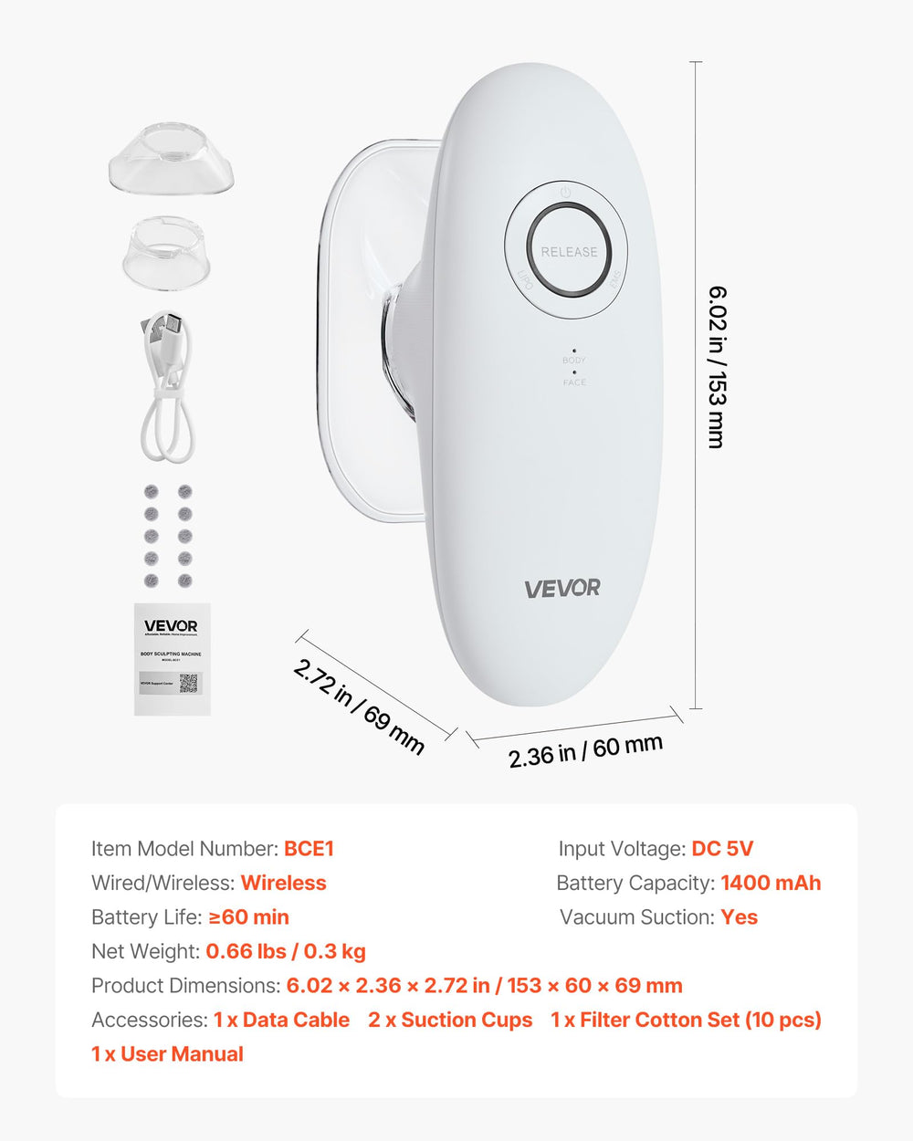 VEVOR face mode shows gentle lifting of facial contours