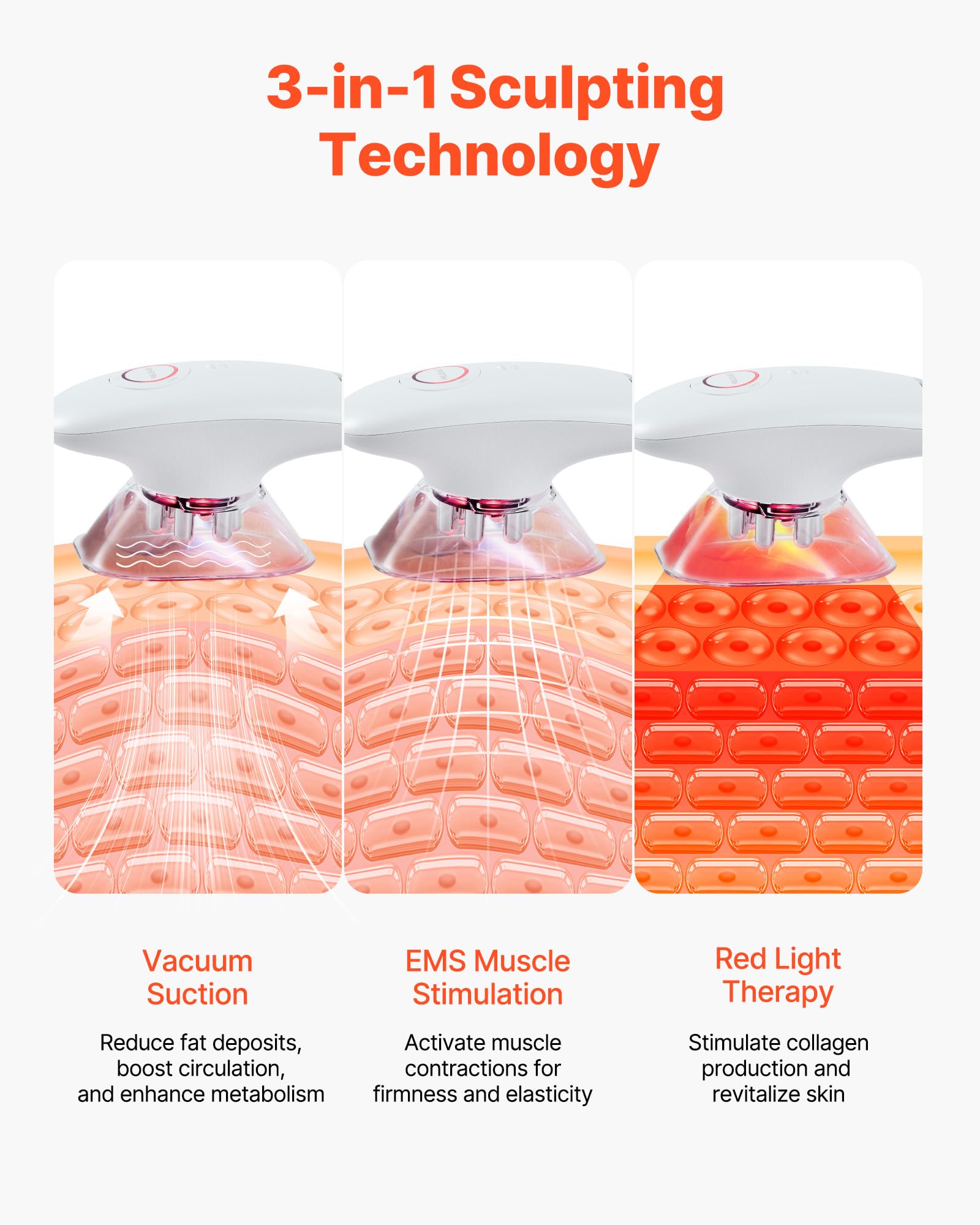 VEVOR vacuum suction in action for improved circulation and contouring