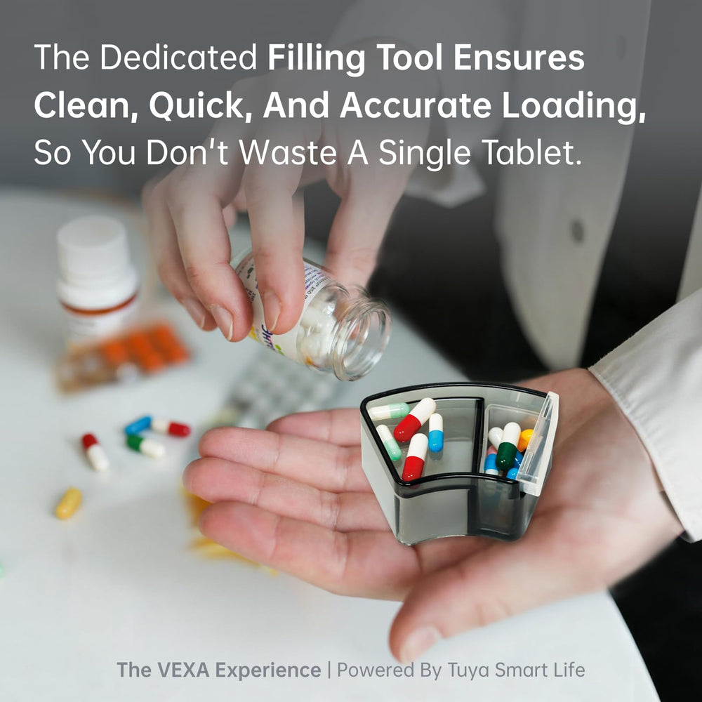 Rising pods reveal the next dose for effortless access.