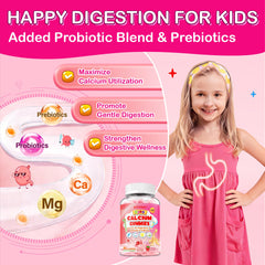 Veyttisy Kids Calcium Gummies label image shows D3, K2, Zinc for balanced nutrition
