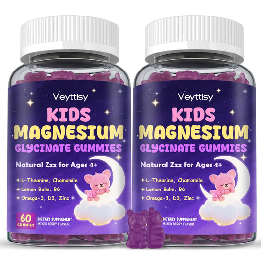 Veyttisy Kids Magnesium Glycinate bottle shown for easy bedtime support