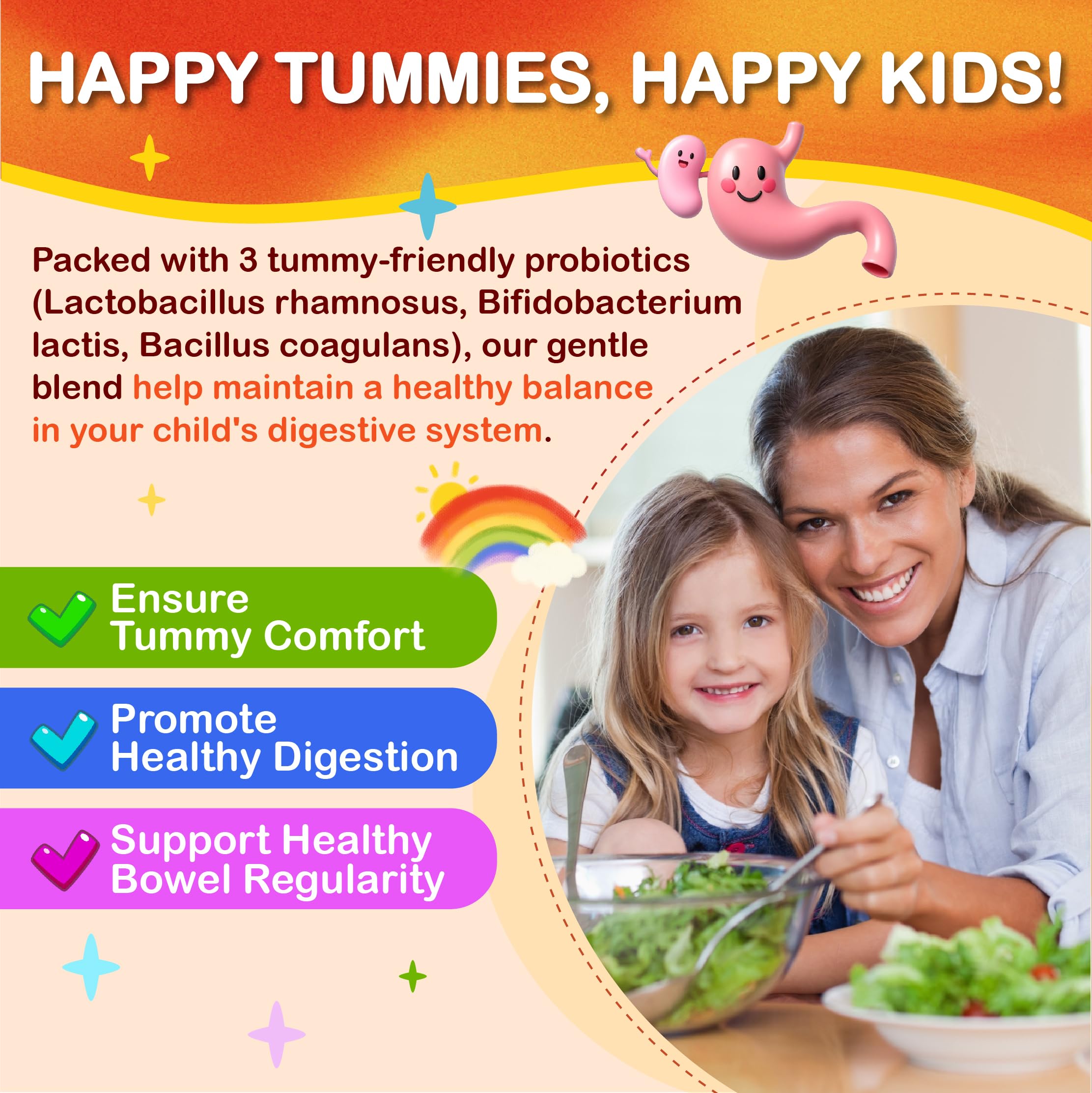 Natural peach flavor and soft texture make daily vitamins enjoyable.
