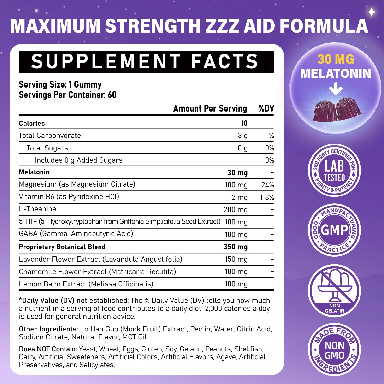 Veyttisy melatonin 30mg gummies pack shown for easy nightly routine