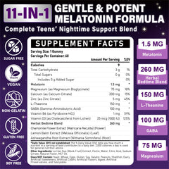 Veyttisy bottle close-up highlighting precise 1.5 mg melatonin for teen Zzz timing.