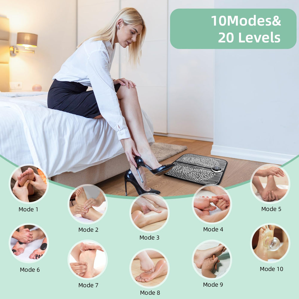 VFU foot-pads being applied for home use with simple setup.