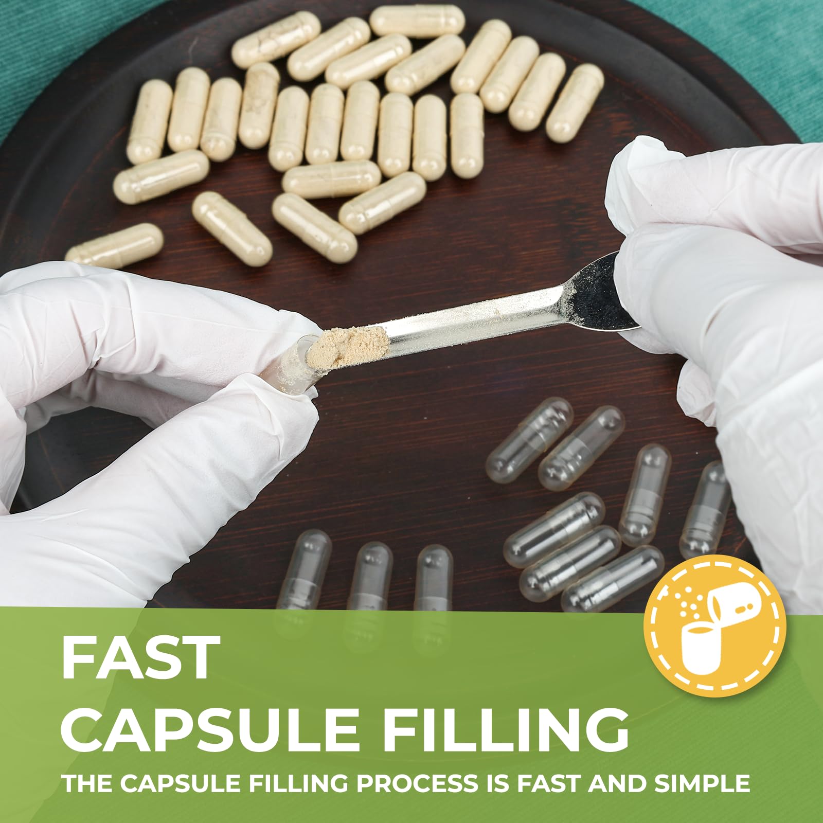 VGTPC empty capsules for DIY filling, easy handling.