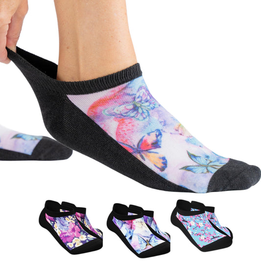 Viasox diabetic ankle socks pack 3 provide comfortable low-cut daily wear