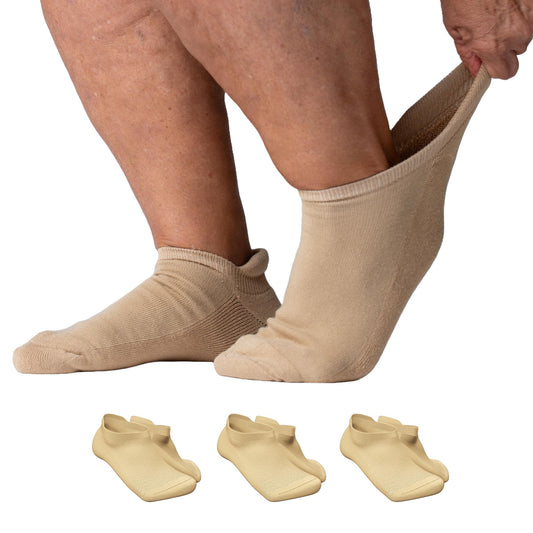 Viasox diabetic ankle socks pack with low-cut design for all-day comfort.