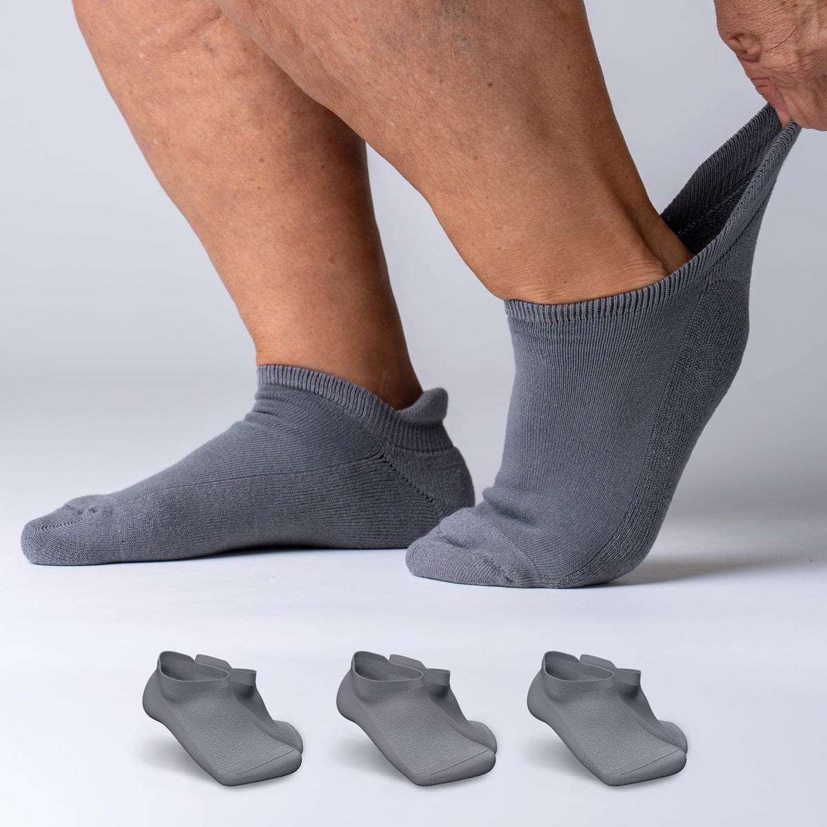 Viasox diabetic socks with low-cut ankle design for discreet all-day comfort