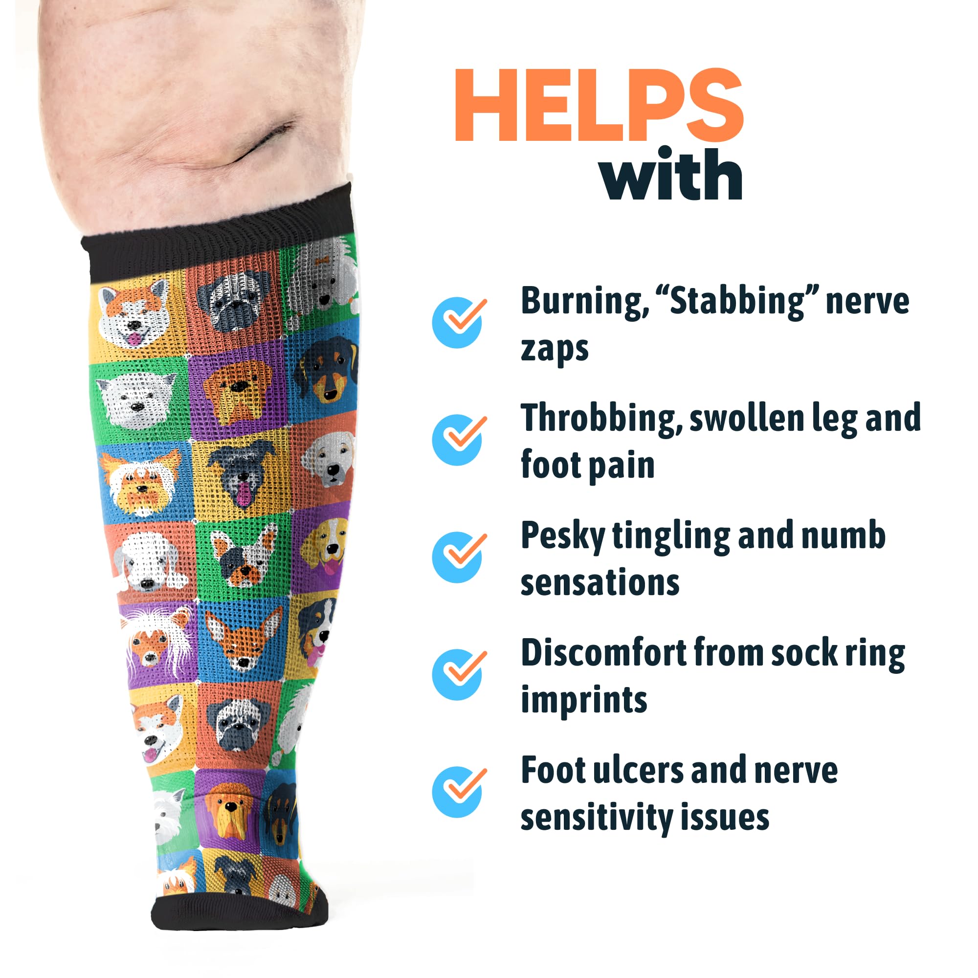 Viasox EasyStretch triple-padding cushions feet for daily comfort.