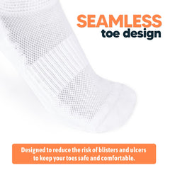 Viasox EasyStretch loose-fit socks accommodate swollen legs comfortably.