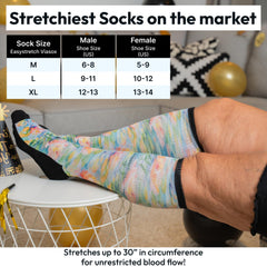 Viasox EasyStretch seamless toe close-up; minimizes rubbing.