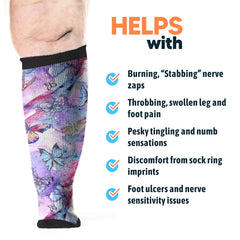 Viasox EasyStretch non-binding top enables easy donning and gentle leg support