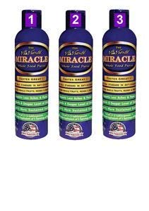 VIAVIENTE Miracle 3-pack bottle pour—energizing fruit puree for quick daytime boosts.