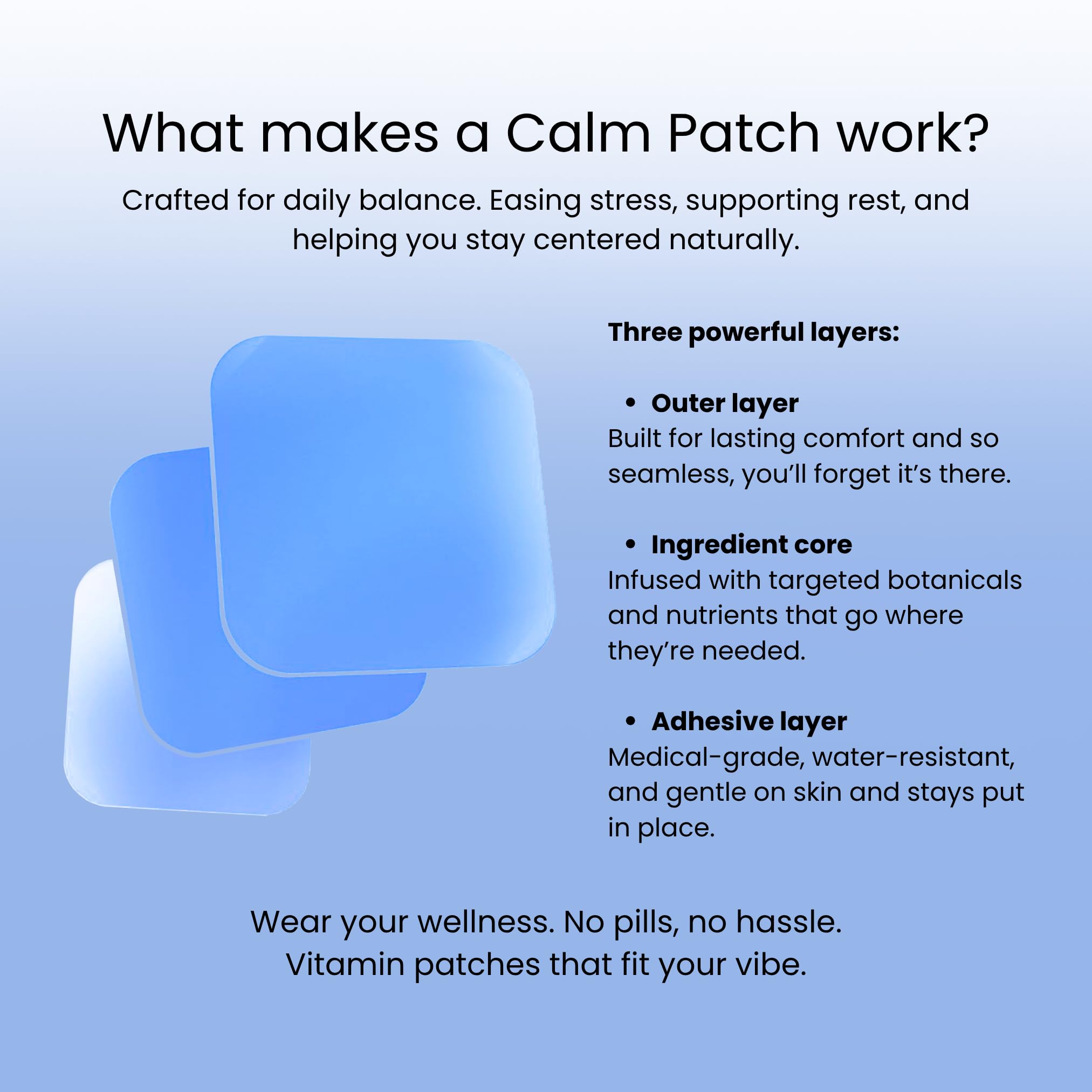 Lab-tested quality indication for Vibe Patches Calm Patch.