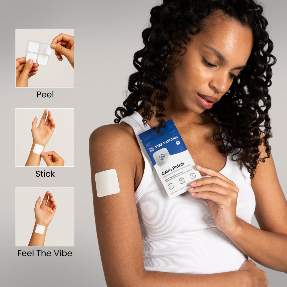 Vibe Patches Calm Patch made with vegan, latex-free materials for comfort.