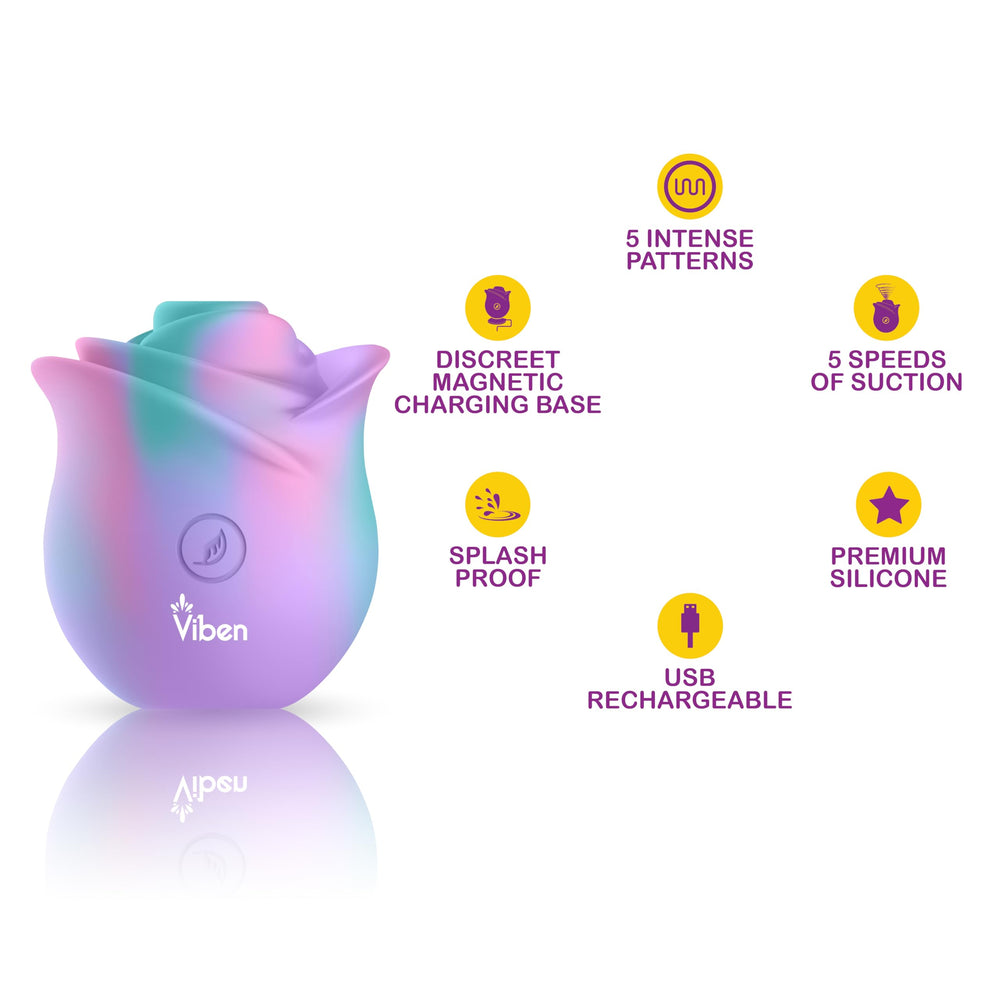 Viben Zen Rose Stimulator ergonomic handle supports easy, controlled use.