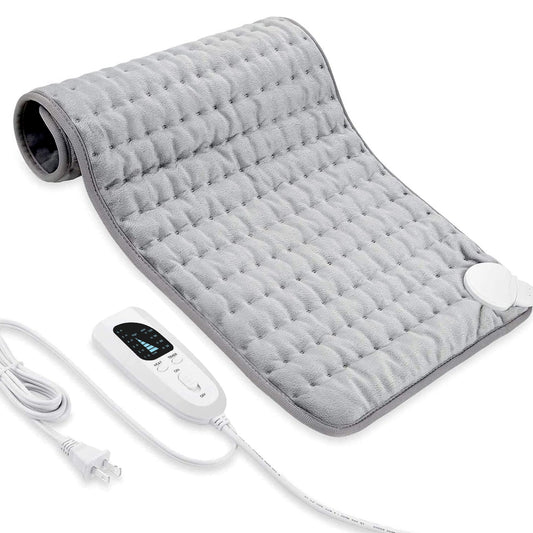 VIBOOS electric heating pad control panel with adjustable heat settings for personalized comfort