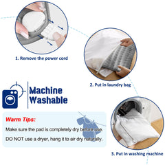 VIBOOS washable heating pad designed for quick cleaning and durability.