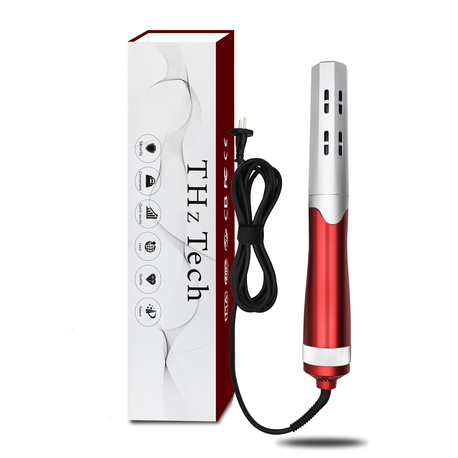 Vibrance 7.0 THZ Wand Blower close-up for compact at-home relaxation.