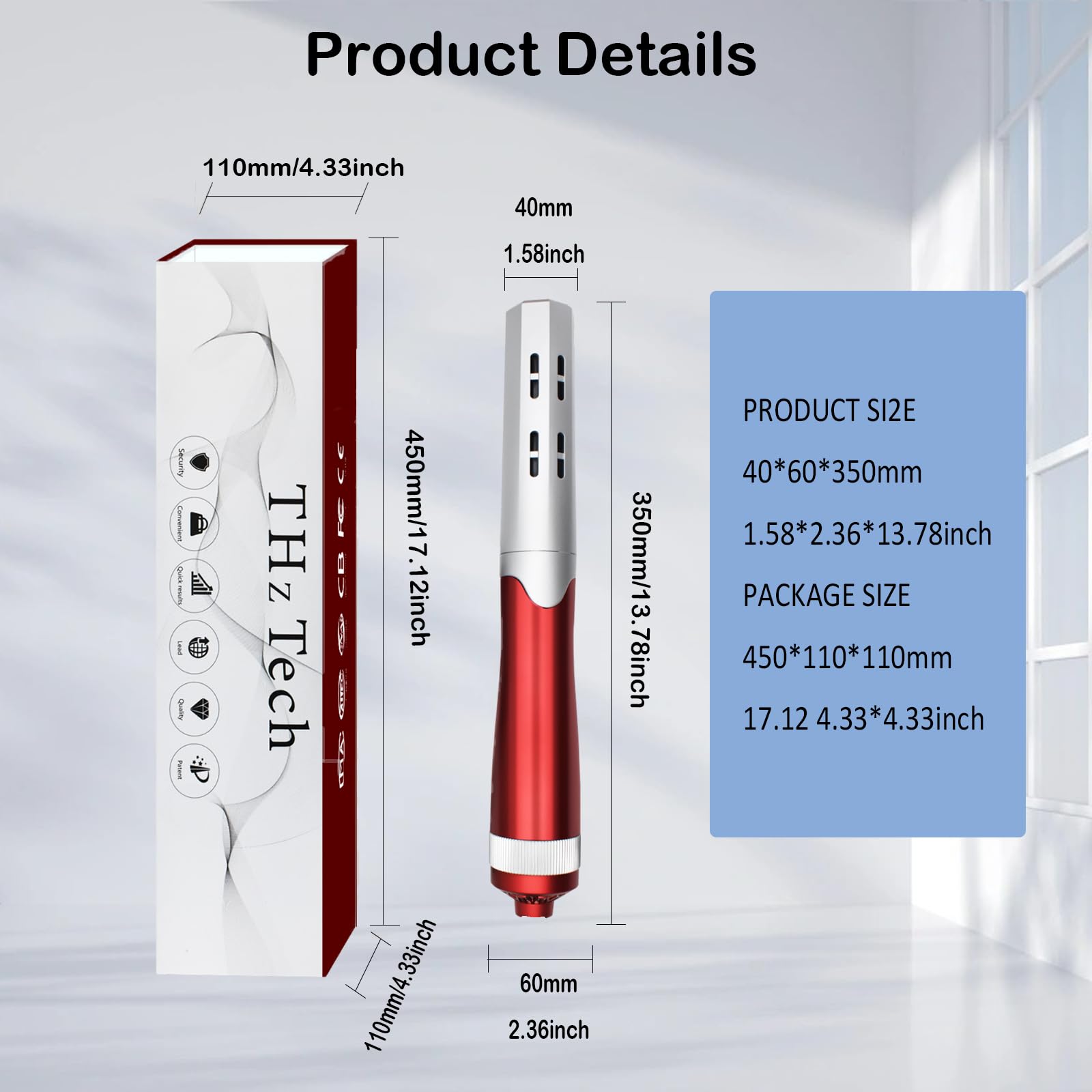 Vibrance 7.0 THZ Wand Blower handheld device for easy use.