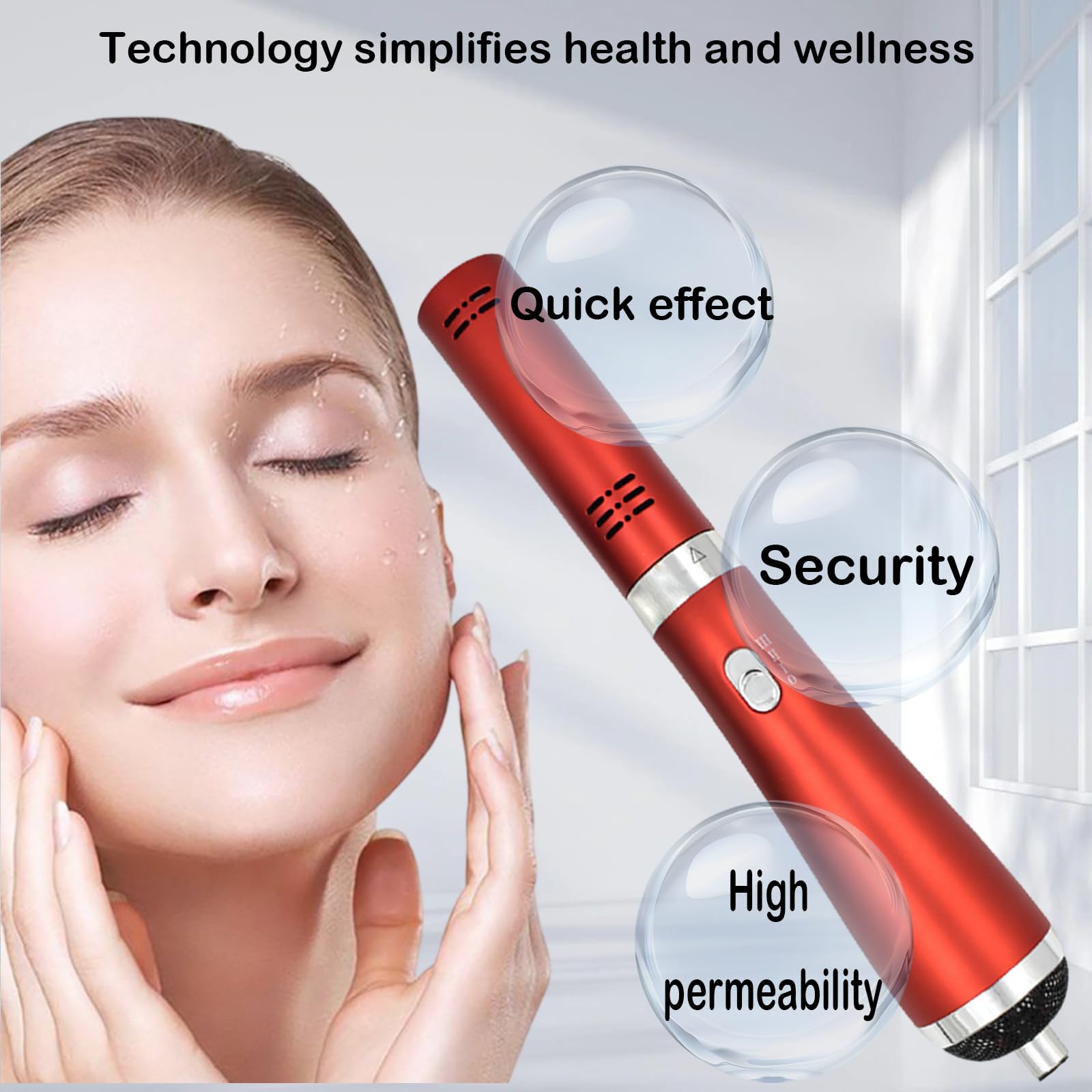 Vibrance Terahertz Wand Blower emits crystal-energy cues for calm ambience