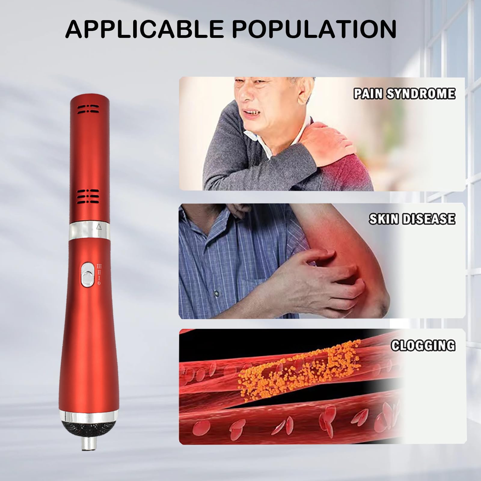 Vibrance Terahertz Wand Blower on bed during a relaxation session