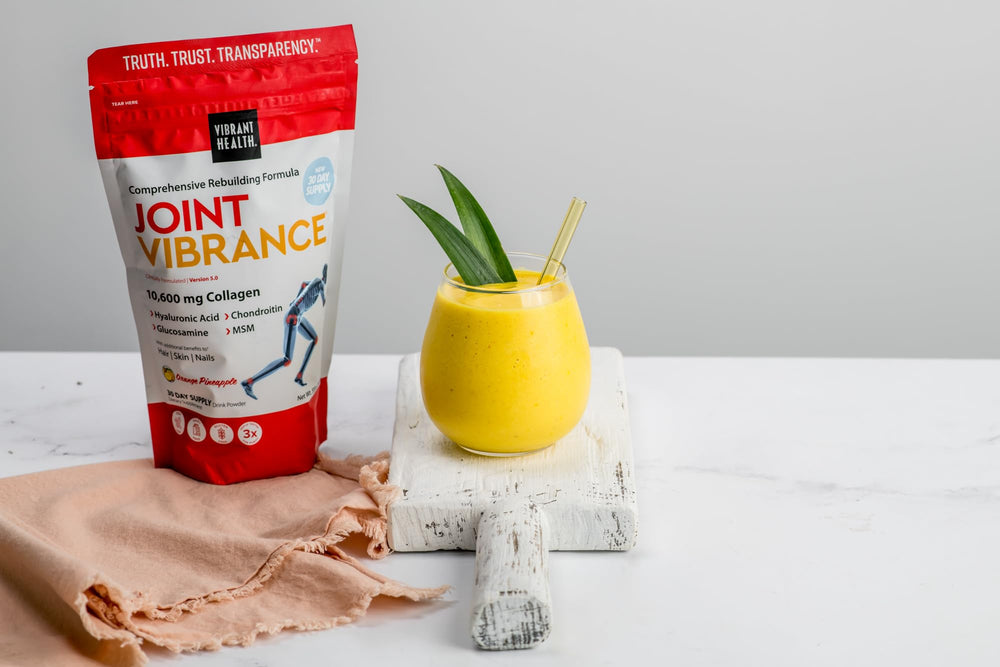 Vibrant Health Joint Vibrance tub lid sealing indicates freshness.