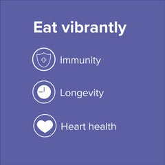 Vibrant Health Spectrum Vibrance smoothie served in glass with vibrant color.