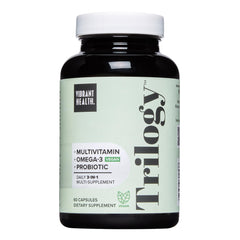 Vibrant Health Trilogy vegan algal oil bottle for daily wellness and omega-3 support