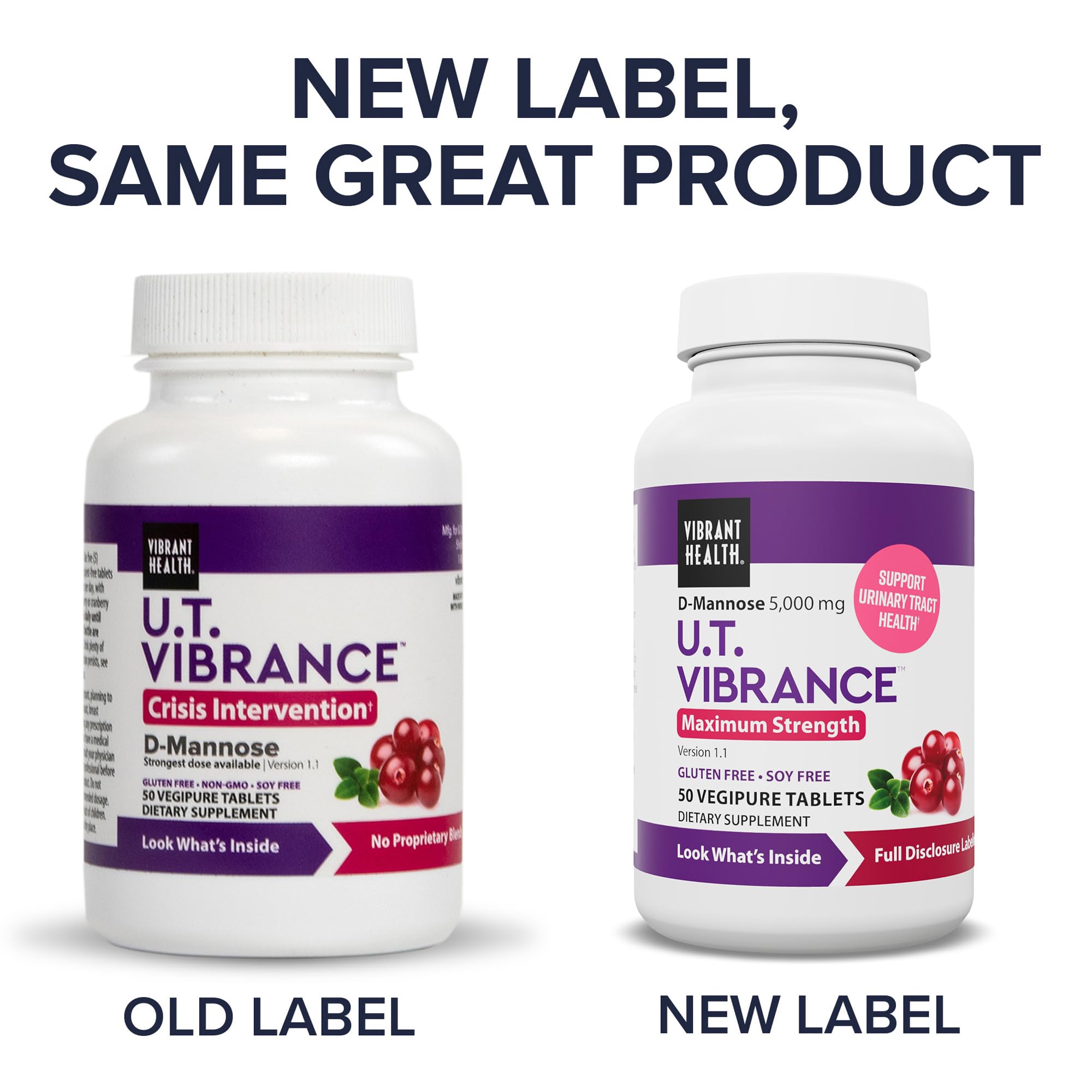 D-mannose ingredient highlighted with bottle to emphasize natural support for urinary tract comfort.