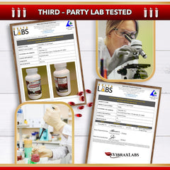 Vibraxlabs packaging shot highlighting non-GMO claim and USA production