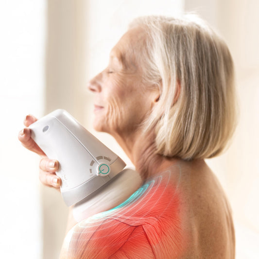 Vibro Sculpt Relief Massager on back and shoulders eases daily tension